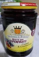 Mängden socker i Confiture cassis & cranberries bio allégée