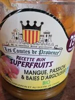 Mängden socker i Confiture mangue, passion & baies d'argousier BIO