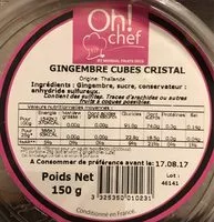 Mängden socker i Gingembre cubes cristal