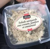 Mängden socker i Salade savoyarde aux crozetsc jambon et emmental