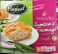 Mängden socker i 4 feuilletés Jambon et Fromage surgelés