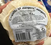 Mängden socker i Coquille St Jacques* surgelée