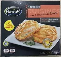 Mängden socker i Feuilleté croustillant aux 2 saumons et a l'aneth