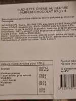 Mängden socker i Bûchette crème au beure parfum chocolat