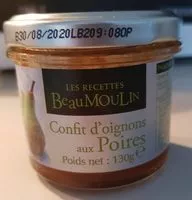 Mängden socker i Confit d'oignon aux poires