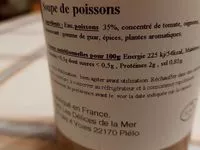 Mängden socker i Soupe de poissons