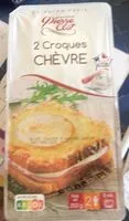 Mängden socker i 2 croques chèvre