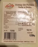 Mängden socker i Fromage des pyrenees