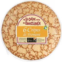 Mängden socker i 6 Crêpes de Froment aux Oeufs de Plein Air en sachet
