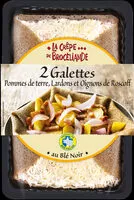 Mängden socker i 2 galettes pommes de terre, lardons et oignons de Roscoff