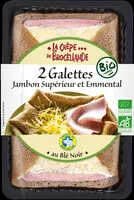 Mängden socker i 2 Galettes Jambon Supérieur et Emmental Biologiques