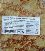 Mängden socker i 10 petites Crêpes Bretonnes Vanille