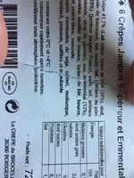 Mängden socker i Crepes jambon superior et emmental