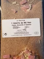 Mängden socker i Galette blé Noir jambon ,mozzarella, emmental