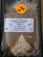 Mängden socker i 2 galettes de blé noir Jambon Oeuf Emmental