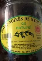 Mängden socker i Olives noires de nyons AOP