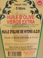 Mängden socker i Huile d'olive de Nyons A.O.P.