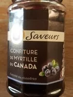 Mängden socker i Confiture de myrtille du Canada