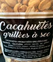 Mängden socker i Cacahuetes grillées a sec