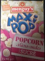 Mängden socker i Popcorn micro-ondes sucré