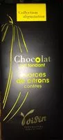 Mängden socker i Tablette Chocolat Lait Fondant Ecorces De Citrons