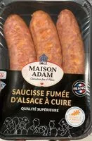 Mängden socker i Saucisse fumee d’alsace a cuire