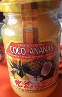Mängden socker i Confiture extra coco ananas
