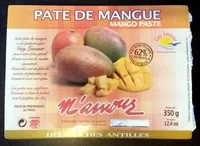 Mängden socker i Pâte de mangue