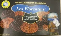 Mängden socker i Les Florentins ® Chocolat noir et caramel au beurre salé