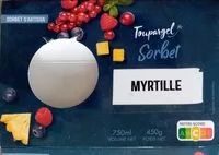Mängden socker i Sorbet myrtille