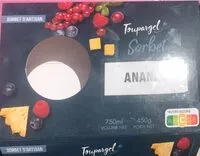 Mängden socker i Sorbet ananas