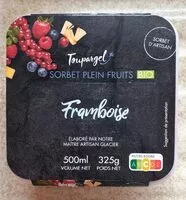 Mängden socker i Sorbet plein fruits framboise