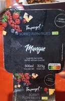Mängden socker i Sorbet plein fruits bio Mangue