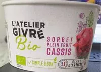 Mängden socker i Sorbet plein fruit cassis