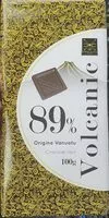 Mängden socker i Volcanic chocolat noir 89%