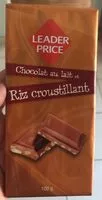 Mängden socker i Chocolat au lait et riz croustillant