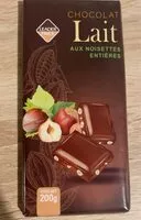 Mängden socker i Chocolat lait aux noisettes entières