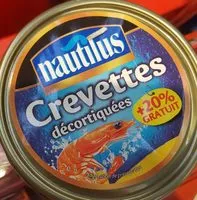 Mängden socker i Nautilus crevettes décortiquées