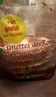 Mängden socker i Lunettes de Romans chocolat et noisettes