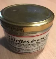 Mängden socker i Rillettes de porc fermier