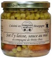 Mängden socker i Sot l'y laisse, sauce au miel accompagné de petits pois