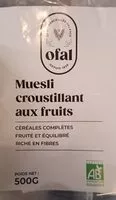 Mängden socker i Müesli croustillant aux fruits
