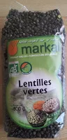 Mängden socker i Lentilles vertes Bio