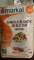 Mängden socker i Semoule blanche de blé dur grosse bio