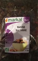 Mängden socker i Raisins secs Sultanine Bio