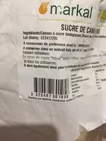 Mängden socker i Sucre de canne blond