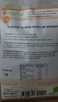 Mängden socker i Sucre Canne Complet