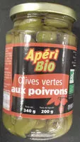 Mängden socker i Olives vertes aux poivrons