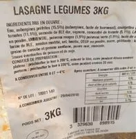 Mängden socker i Lasagnes Aux Légumes