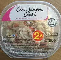 Mängden socker i Chou, jambon, Comté